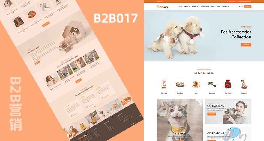 狗粮宠物用品营销模板 B2B017